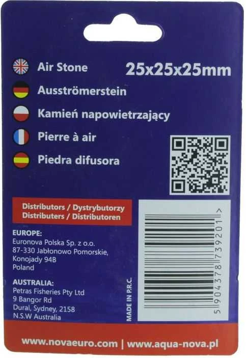 AQUA NOVA oro akmenukas didelis kubas 25x25mm