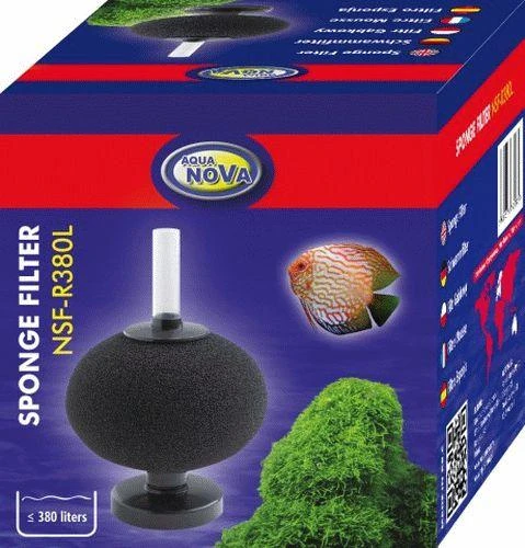 Aqua Nova NSF-R380L oru varomas kampinis kempininis vidinis filtras 380L/val