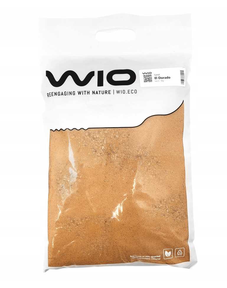 Aqua Nova WIO El Dorado Sand, smėlis, dekoratyvinis, šviesiai rudos spalvos, 5kg, maišas