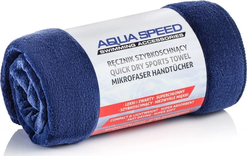 AQUA SPEED Microfiber Rankšluostis Dry Soft Navy 50x100cm