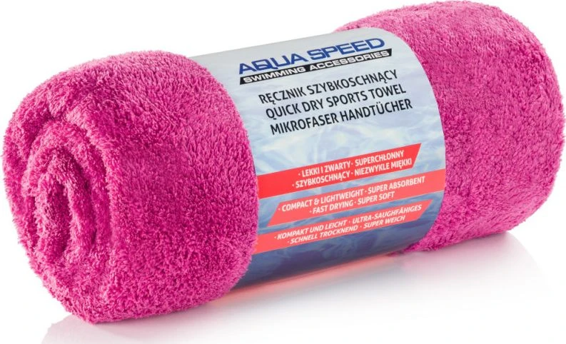 AQUA SPEED Microfiber Rankšluostis Dry Coral Rožinė 70x140 cm