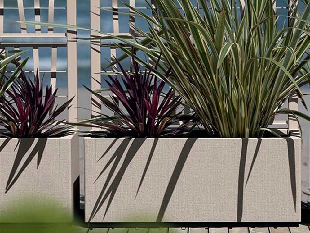 Stefanplast Ethica stačiakampė gėlių dėžutė 80 cm kreida