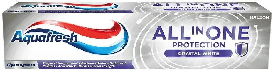 GSK AQUAFRESH makaronai VIENA PROTECT Baltas 100 M