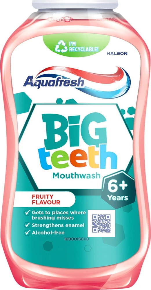 Aquafresh Big Teeth burnos skalavimo skystis vaikams 6+ 300ml