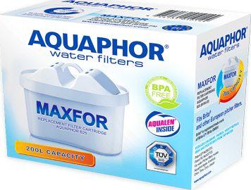 Aquaphor Maxfor+ vandens filtras ąsočiui, komplektas 6 vnt., baltas