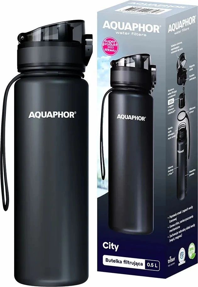 Aquaphor Buteliukas filtrująca City 500 ml juoda