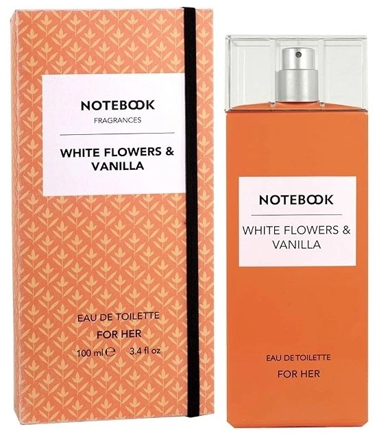 Aquolina Notebook - Baltas Flowers & Vanilla EDT tualetinis vanduo moterims, 100 ml