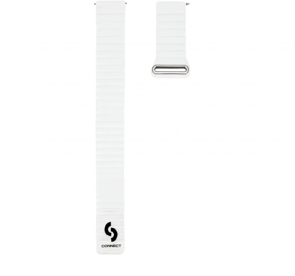 Araree Connect Hibrīdā Ādas-Silikona Magnētiskā Cilpas Josta 22mm (M/L 130mm) Balta