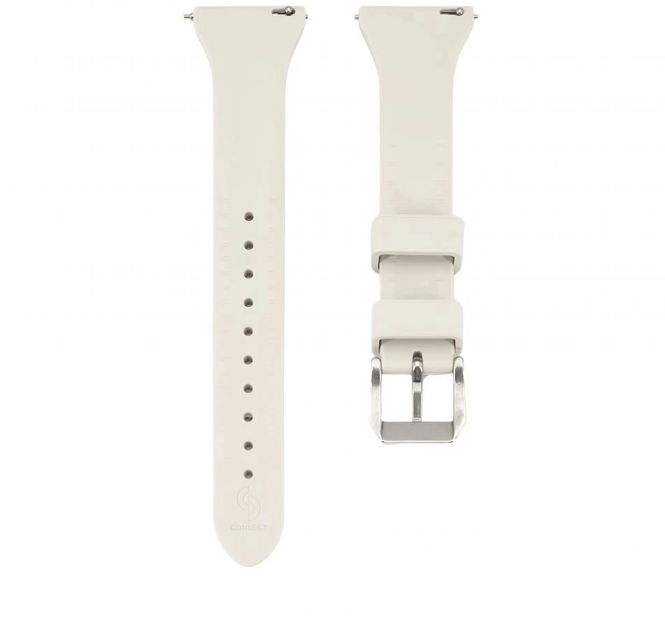 Araree Connect T-Buckle Silikona Cilpas Siksna Melna 20mm (M/L 130mm) Sudrabs