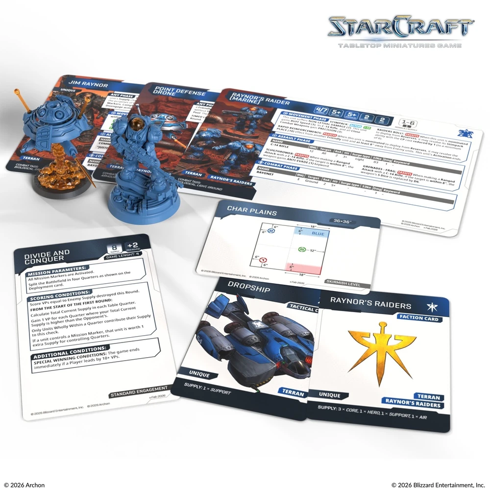 Archon Studio StarCraft® Minių žaidimas - Jim Raynor (Raynor's Raiders) - Terran - Herojų papildymo rinkinys