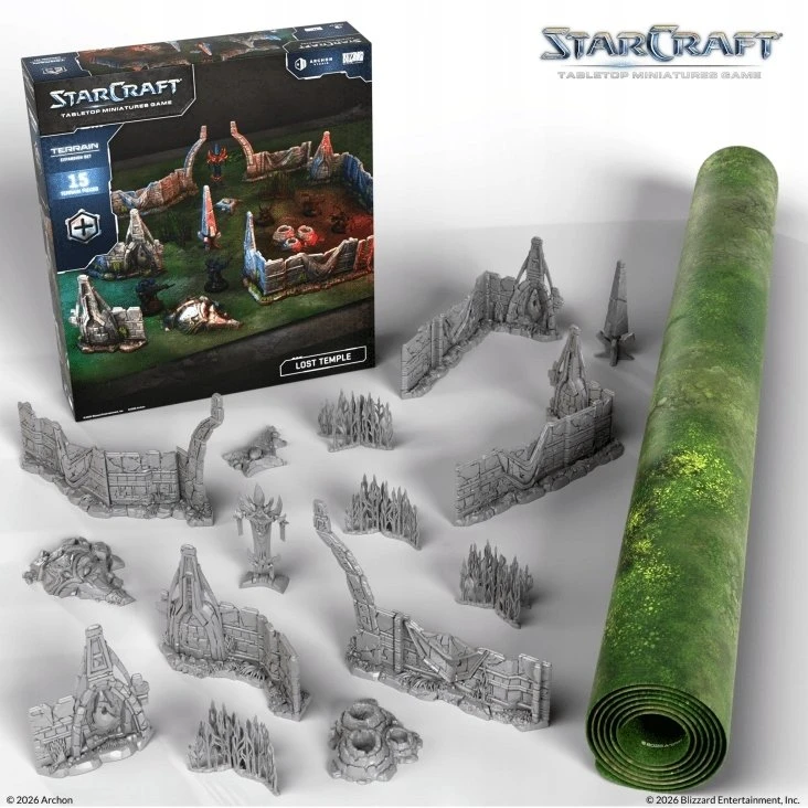 Archon Studio StarCraft® miniatiūrų žaidimas – Pamestos šventyklos reljefo papildymo rinkinys