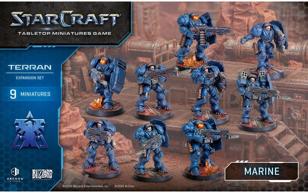Archon Studio StarCraft® miniaturų žaidimas – jūrų pėstininkas – teranas – papildymo rinkinys