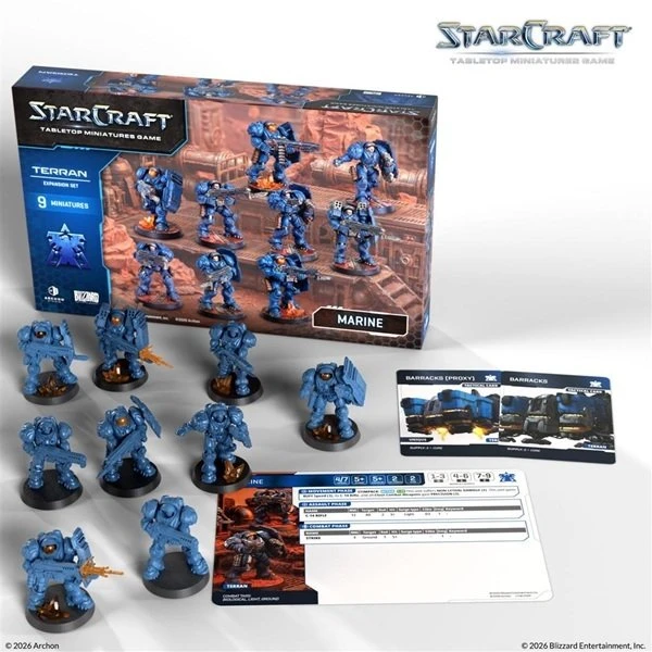Archon Studio StarCraft® miniaturų žaidimas – jūrų pėstininkas – teranas – papildymo rinkinys