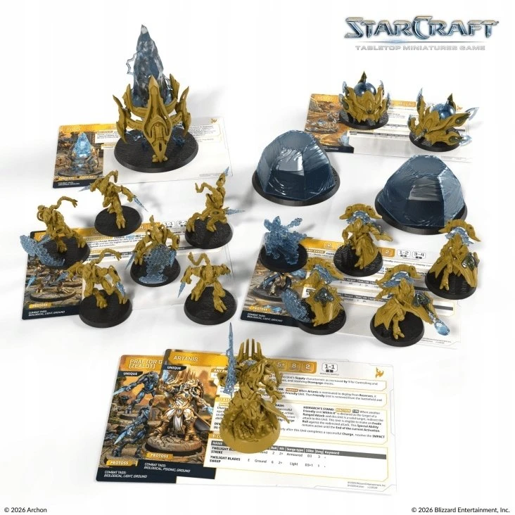Archon Studio StarCraft® miniatiūrų žaidimas – Protoss pradinis rinkinys „Founders Edition“