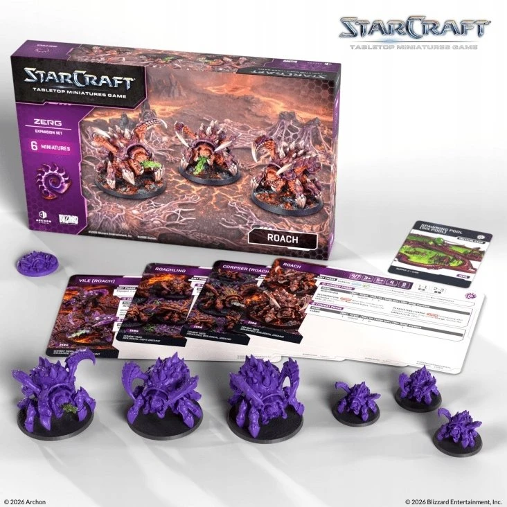 Archon Studio StarCraft® Miniatiūrų žaidimas – Roach – Zerg – Papildymo rinkinys