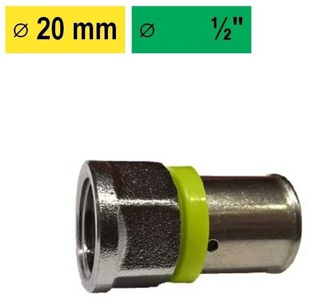 Arco Perėjimas 872215A presuojamas 20×2.00-1/2″ vidinis sriegis