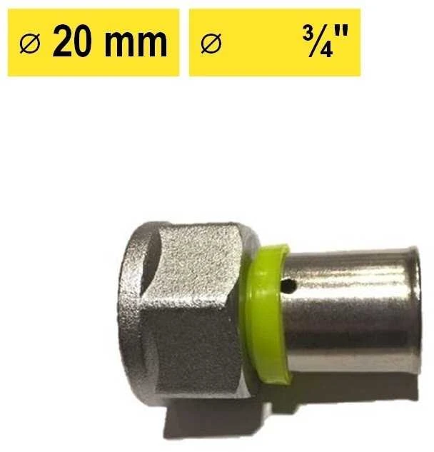 Arco Perėjimas 872220A presuojamas, 20×2.00-3/4 vidinis sriegis
