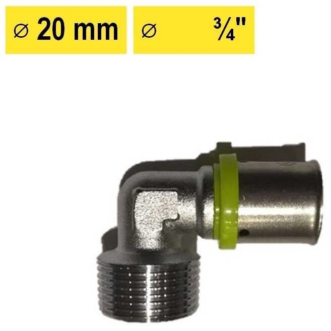Arco Alkūnė 873420A presuojama, 20×2.00-3/4″, išorinis sriegis