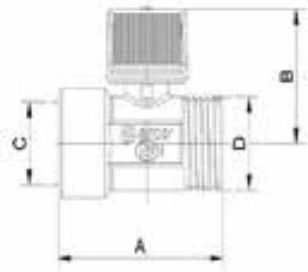 Arco Ventilis 2207R, 1/2" vidin./išor. sriegis raudona rankena