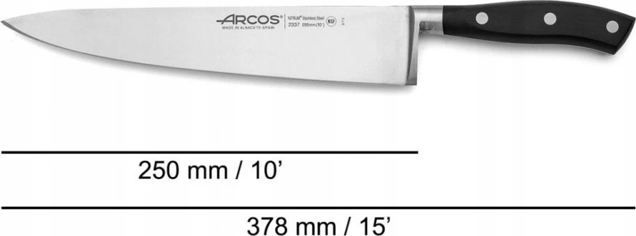 Arcos Riviera virėjo peilis 250 mm -
