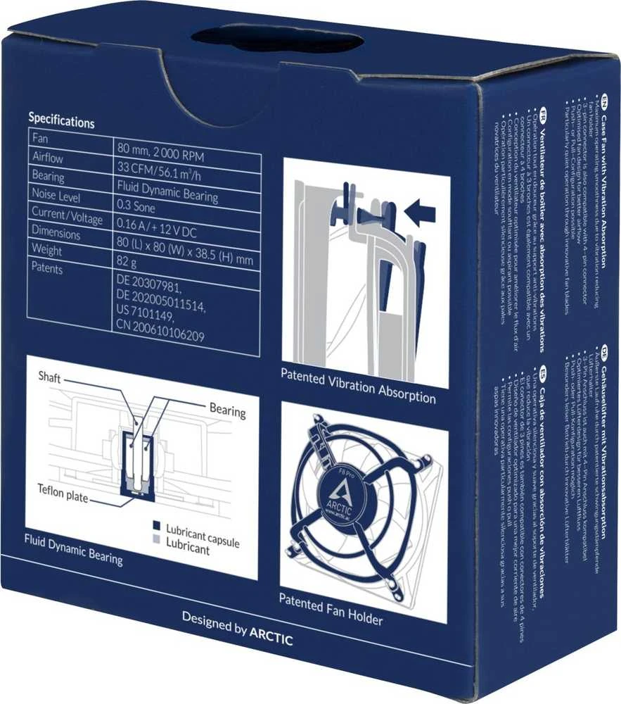 Arctic F8 PRO ventiliatorius (ACACO-08P01-GBA01)
