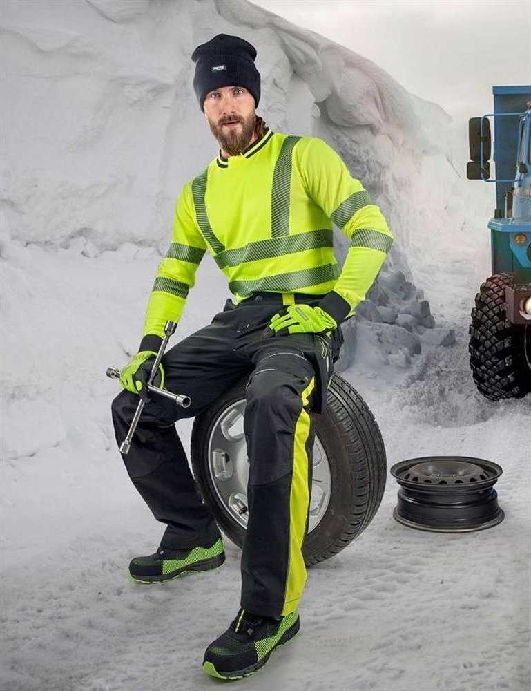 Darbo kelnės Ardon, juoda/geltona, poliesteris, XL dydis