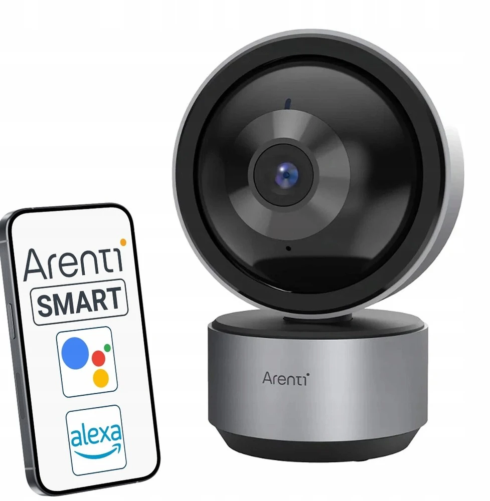 Arenti DOME1-N vidaus Wi-Fi stebėjimo kamera 5 MP su pasukimu ir naktiniu matymu