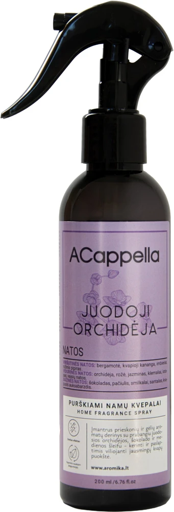 Purškiamas namų kvapas ACappella Juodoji orchidėja, 200 ml