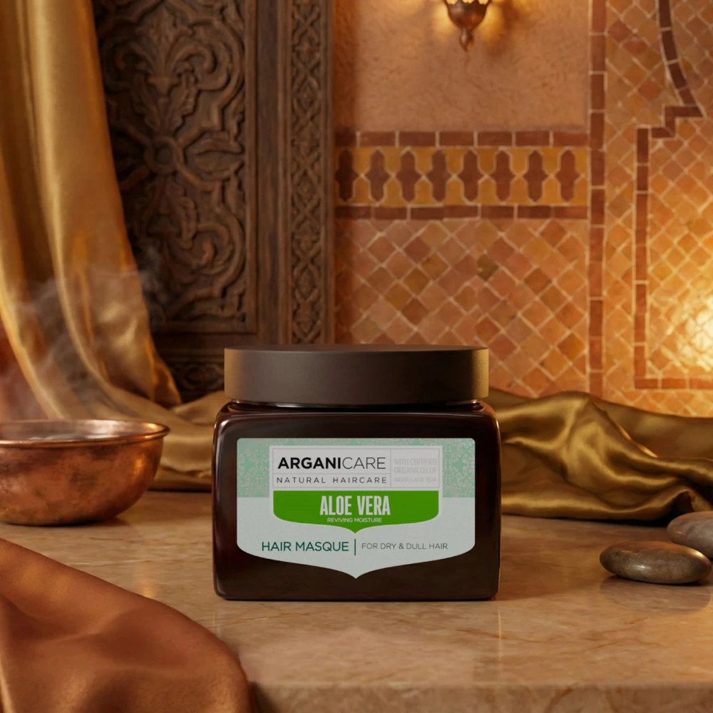 Arganicare Aloe Vera Vegan & Cruelty-Free Hair Treatment Kreminis Mask Hydrating & Repairing Weekly, 500 ml