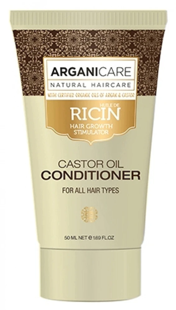 Arganicare Ricinos aliejaus plaukų kondicionierius plaukų augimui skatinti, 50 ml
