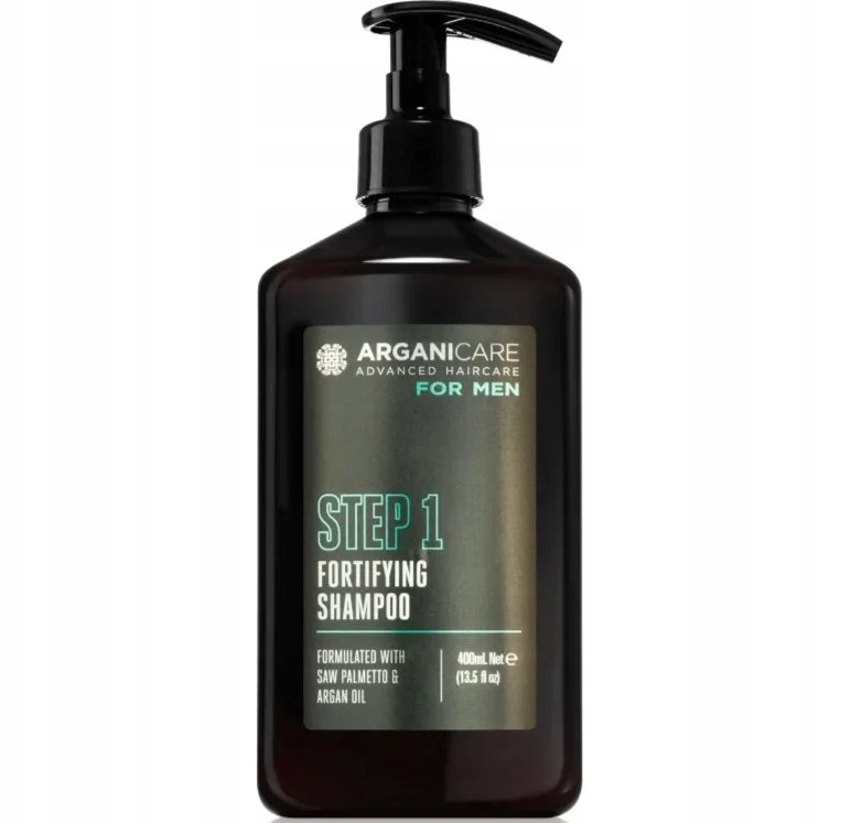 Arganicare Men Step 1 Organic Hair Šampūnas Strengthening & Anti-Hair Loss, 400 ml