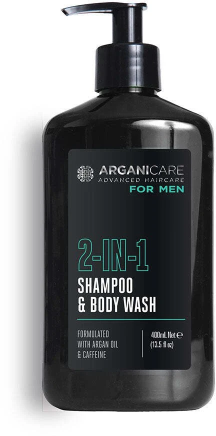Arganicare Men valomasis, drėkinamasis ir gaivinantis šviežias kūno prausiklis kūnui ir plaukams, 400 ml