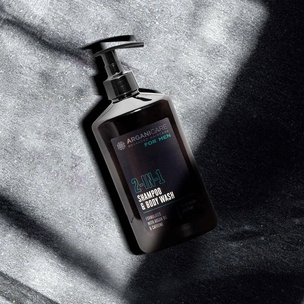Arganicare Men Cleansing Hydrating & Revitalising Fresh Kūno prausiklis Body & Hair, 400 ml