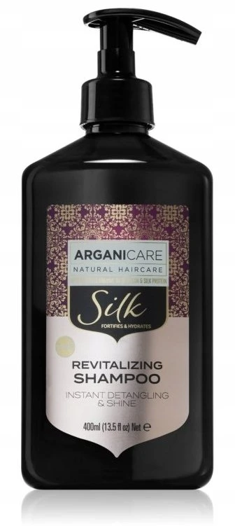 Arganicare Silk Protein Hair Šampūnas Hydrating & maitininantis, 400 ml