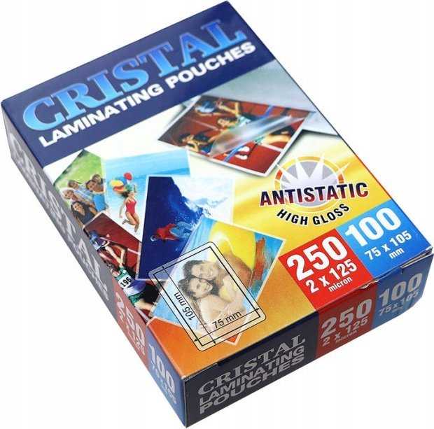 ARGO Laminavimo vokeliai Cristal, 75x105mm, 125 mikronų, 100 vnt