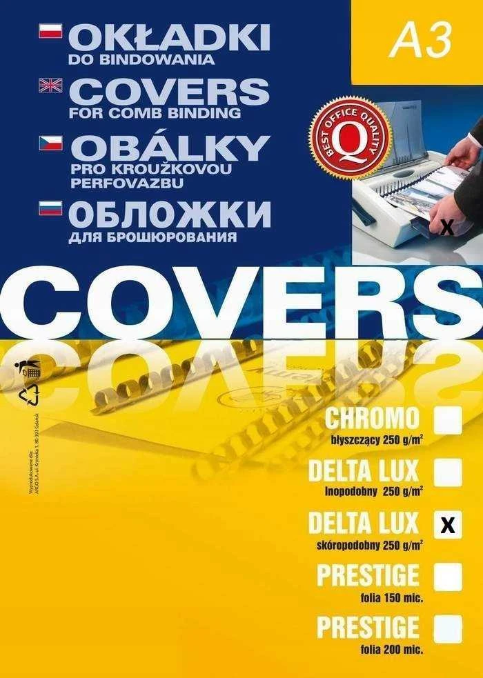 Argo Karton do bindowania skóropodobny A3 DELTA 432061 tamsiai mėlyna 100 vnt