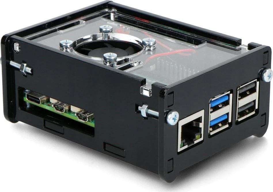Argon Gravlaser Dėklas Raspberry Pi 5 su ventiliatoriumi – juodas