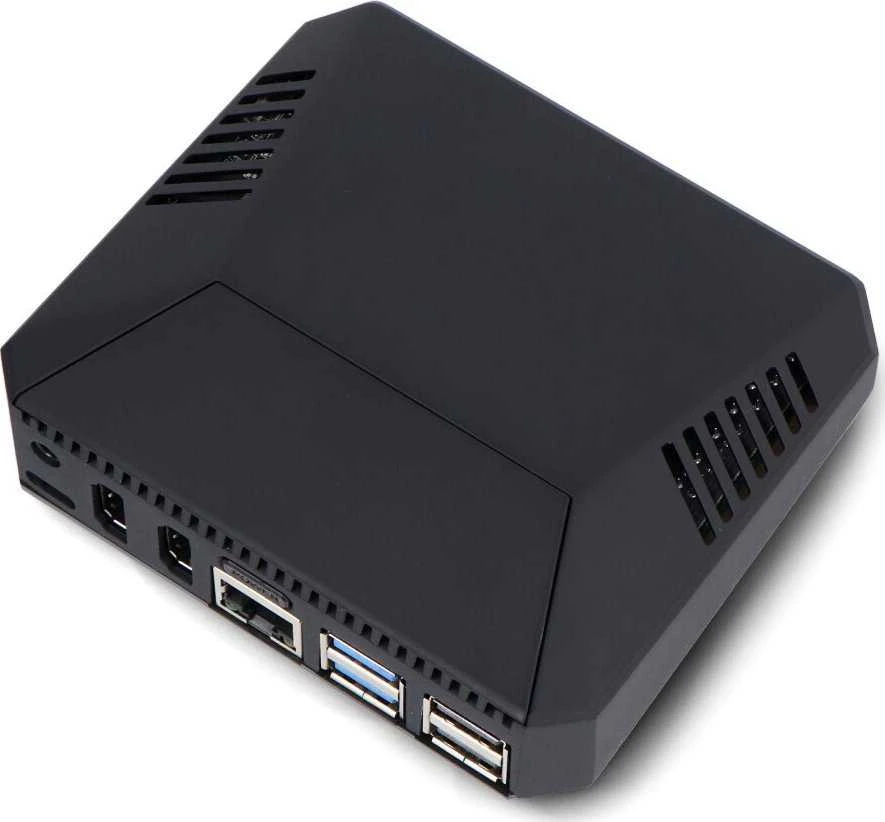Argon40 Argon ONE V3 M.2 NVMe PCIe korpusas skirtas Raspberry Pi 5 - su ventiliatoriumi ir radiatoriumi - aliuminis - juodas