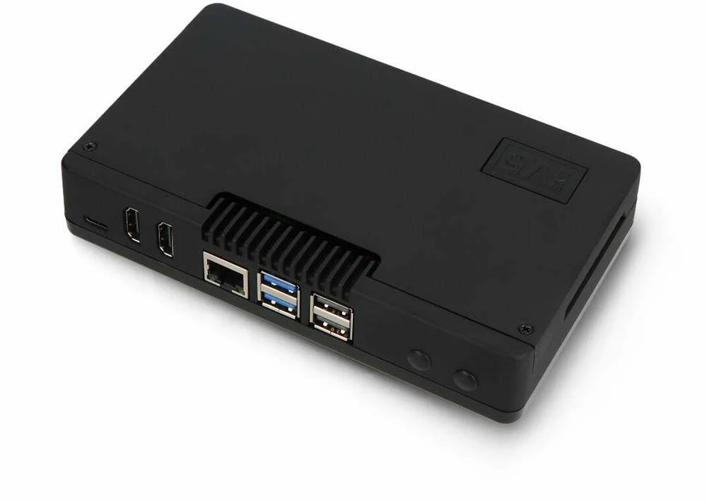 Argon40 Argon ONE V5 dėklas Raspberry Pi 5 - su ventiliatoriumi ir radiatoriumi - aliuminis - juodas