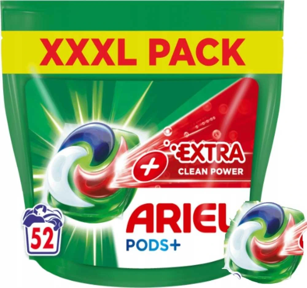 Ariel All-in-1 PODs +Extra Clean Power Skalbimo Kapsulės, 52 Skalb