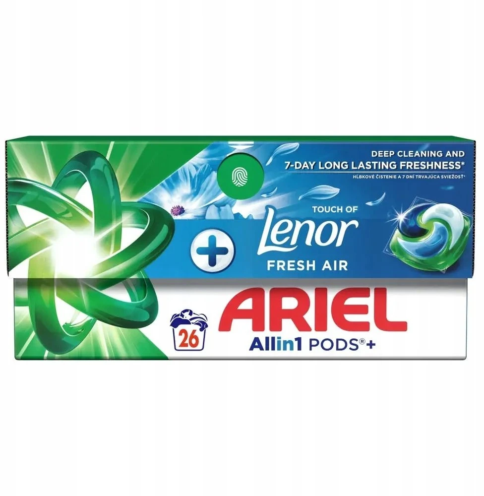 KAPSULĖS SKALB ARIEL FRESH AIR 26VNT