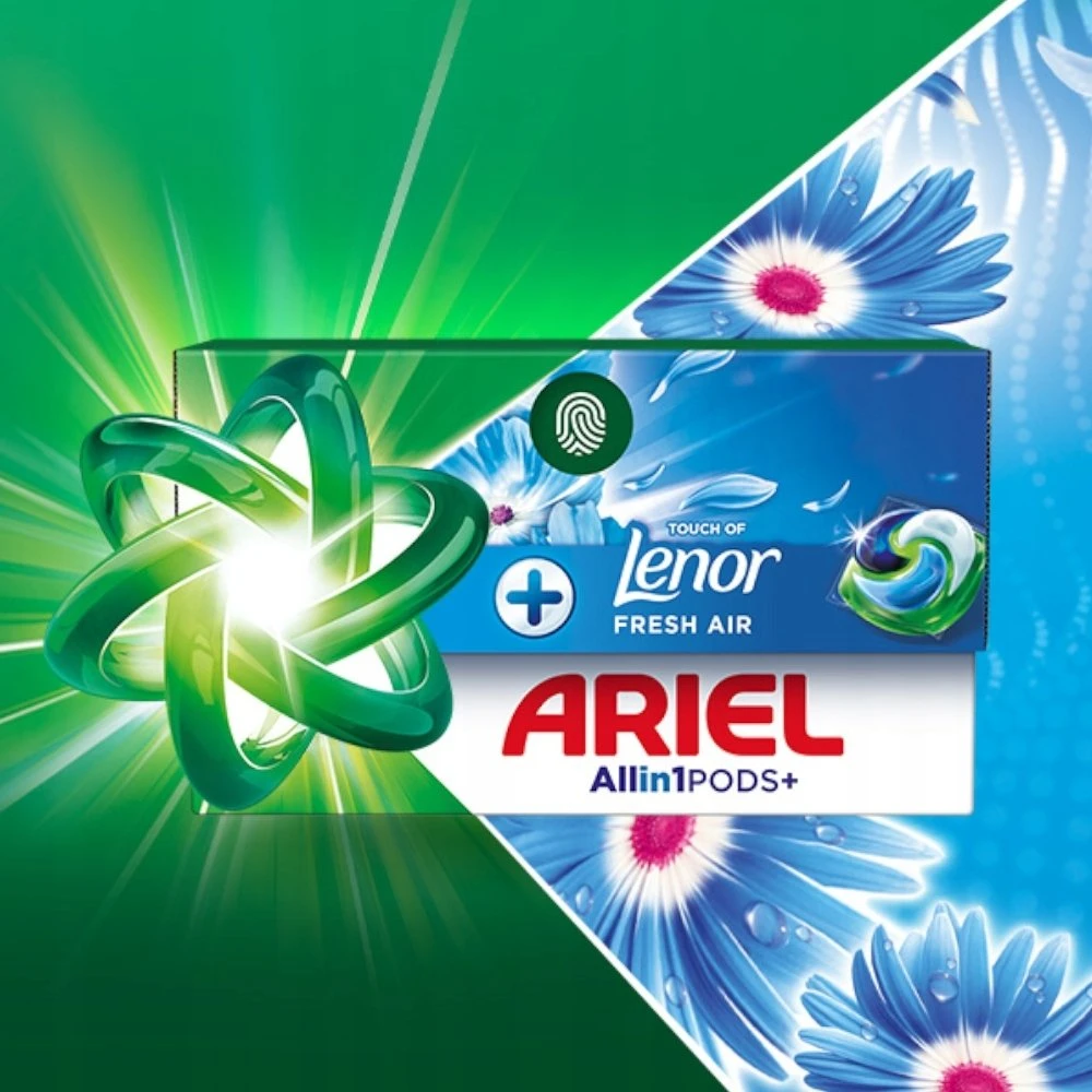 KAPSULĖS SKALB ARIEL FRESH AIR 26VNT
