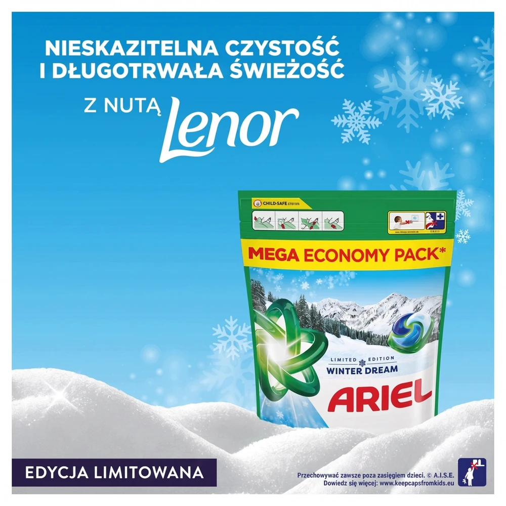 Skalbimo kapsulės Ariel Winter Dream, 60 vnt.
