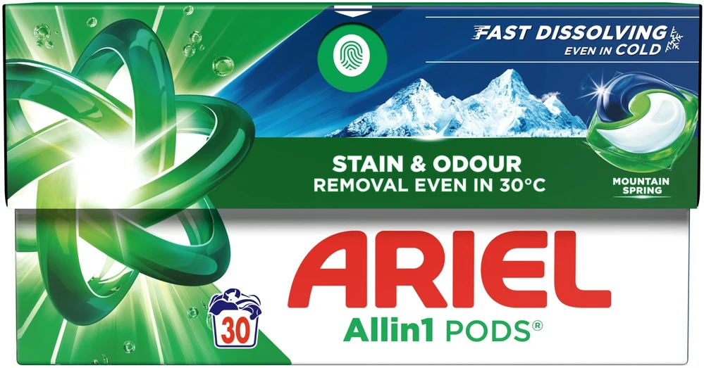 LAUNDRY PODS ARIEL MOUNT SPRING 30GAB