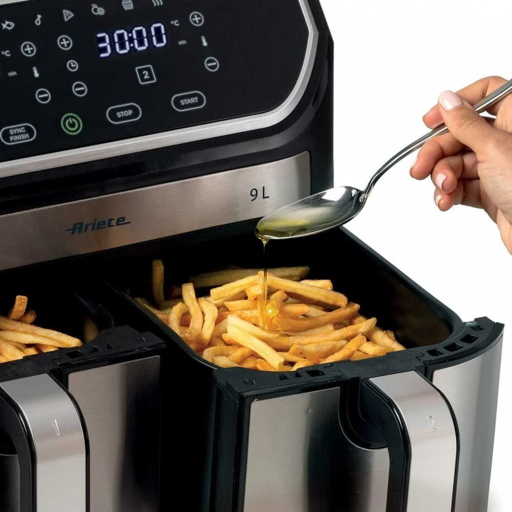 Gruzdintuvė Ariete 4625/00 Air Fryer Dual 9 l juodai-sidabrinis