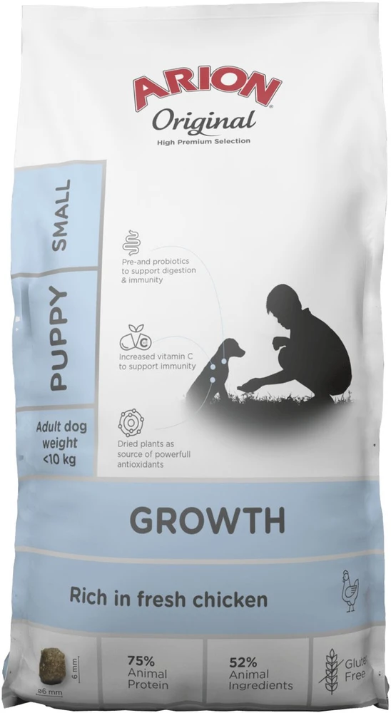 AIN ARION Original Puppy Small Growth vištiena – sausas Maistas šunims – 7kg