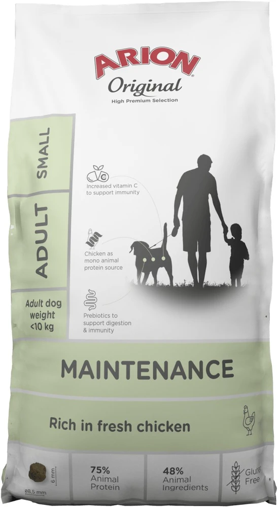 ARION Original Small Maintenance vištiena – sausas Maistas šunims – 7kg