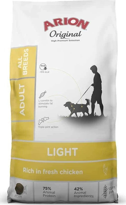 AIN ARION Original Light – sausas Maistas šunims – 12kg