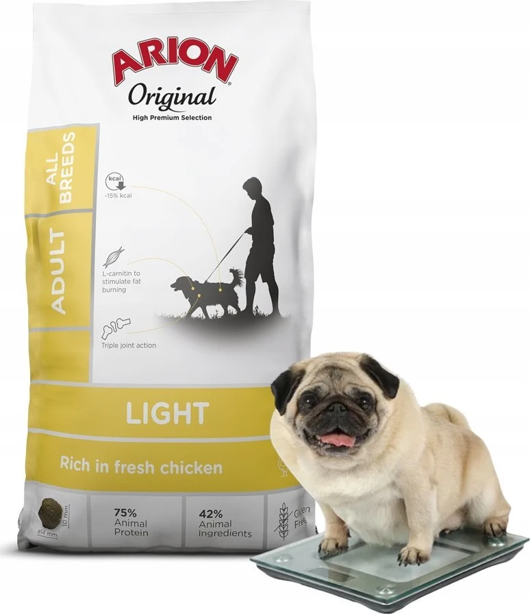 AIN ARION Original Light – sausas Maistas šunims – 12kg