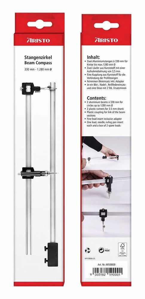 Aristo ARISTO Stangenzirkel für Kreise bis 1280mm Skersmuo